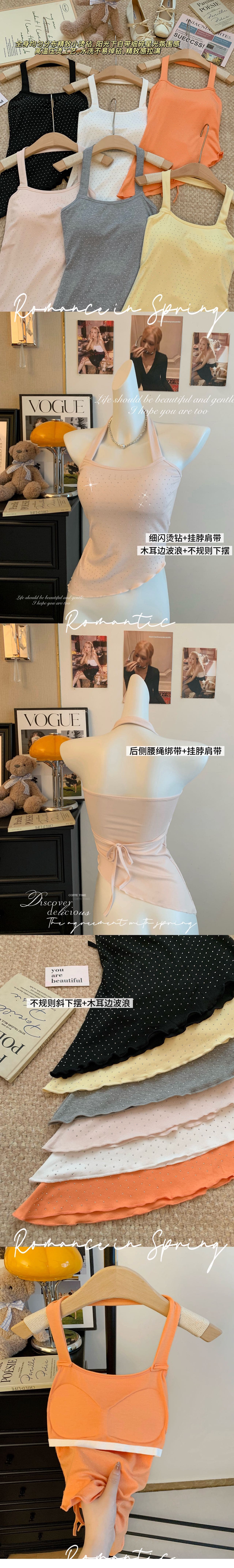순수한 욕망 분위기 센스 몸매 가꾸기 불규칙 핫픽스 행침 목 슬립 상세 이미지 29