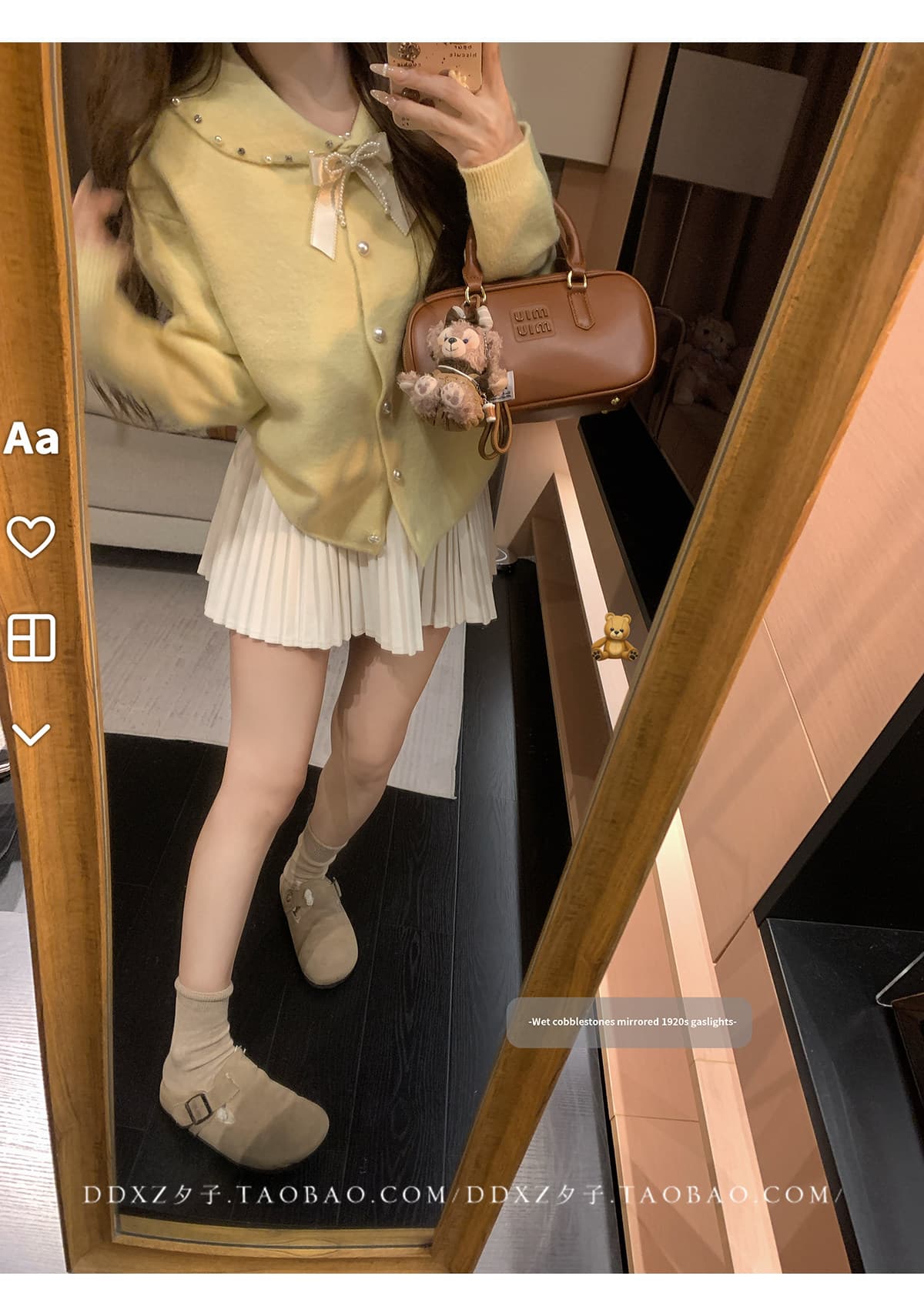 한 부서 달콤함 나비 매듭 네클라인 니트 오픈 가디건 여성 봄 가을 새로운 디자인 센스 Chic 쇼트 스타일 맨위 상세 이미지 23
