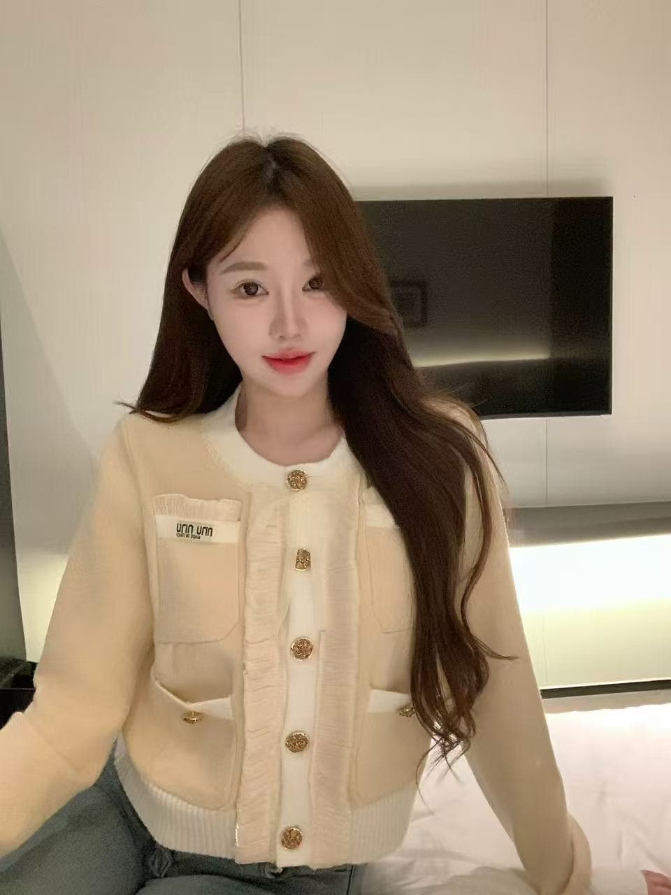 인기 오픈 가디건 스웨터 여성 짧은 한국 스타일 작은 샤넬 스타일 프랑스식 작은 청신 연령 감소 캐주얼 다용도 스웨터 코트 상세 이미지 8