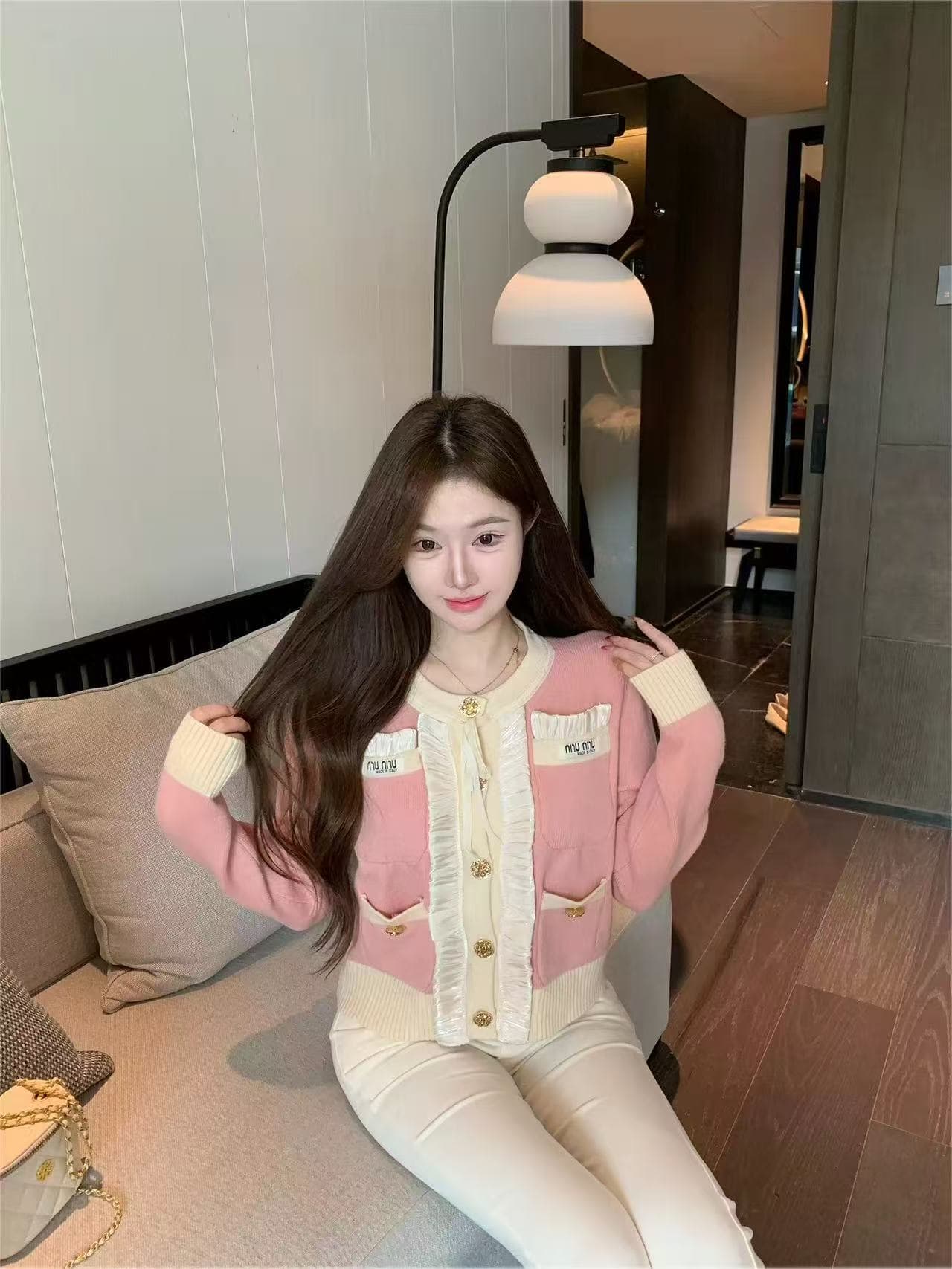인기 오픈 가디건 스웨터 여성 짧은 한국 스타일 작은 샤넬 스타일 프랑스식 작은 청신 연령 감소 캐주얼 다용도 스웨터 코트 상세 이미지 11