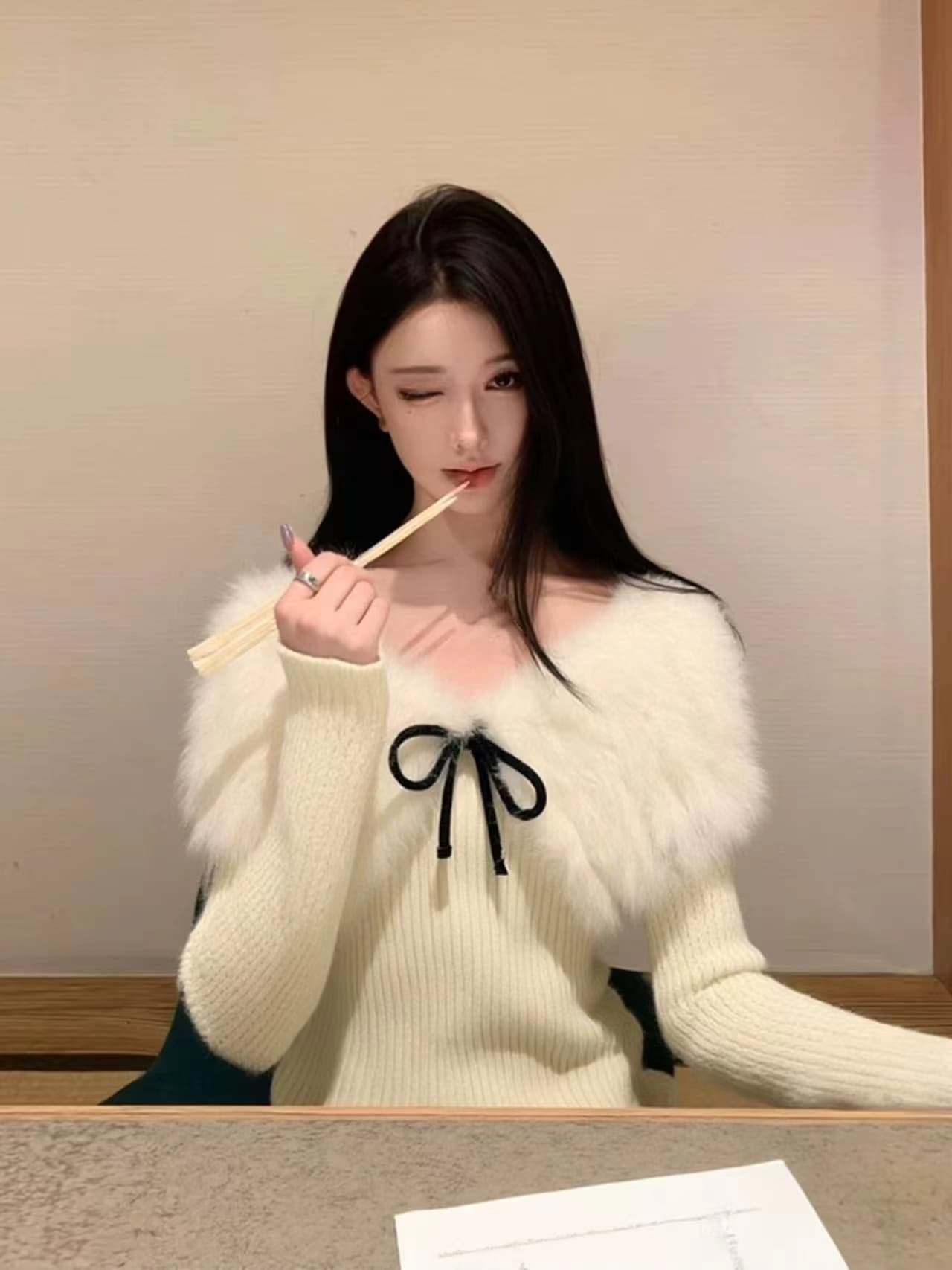2026 가을 겨울 아름다운 자이언트 잘 생긴 패션 연령 감소 아름다운 품격 느긋한 분위기 센스 화이트 모피 패치워크 맨위 상세 이미지 17