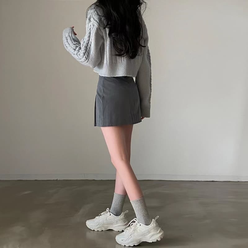 한국 스타일 ins 가을 겨울 새로운 레트로 품격 학생 더블 지퍼 꽈배기 스웨터 코트 여성 뜨개질 오픈 가디건 상세 이미지 14