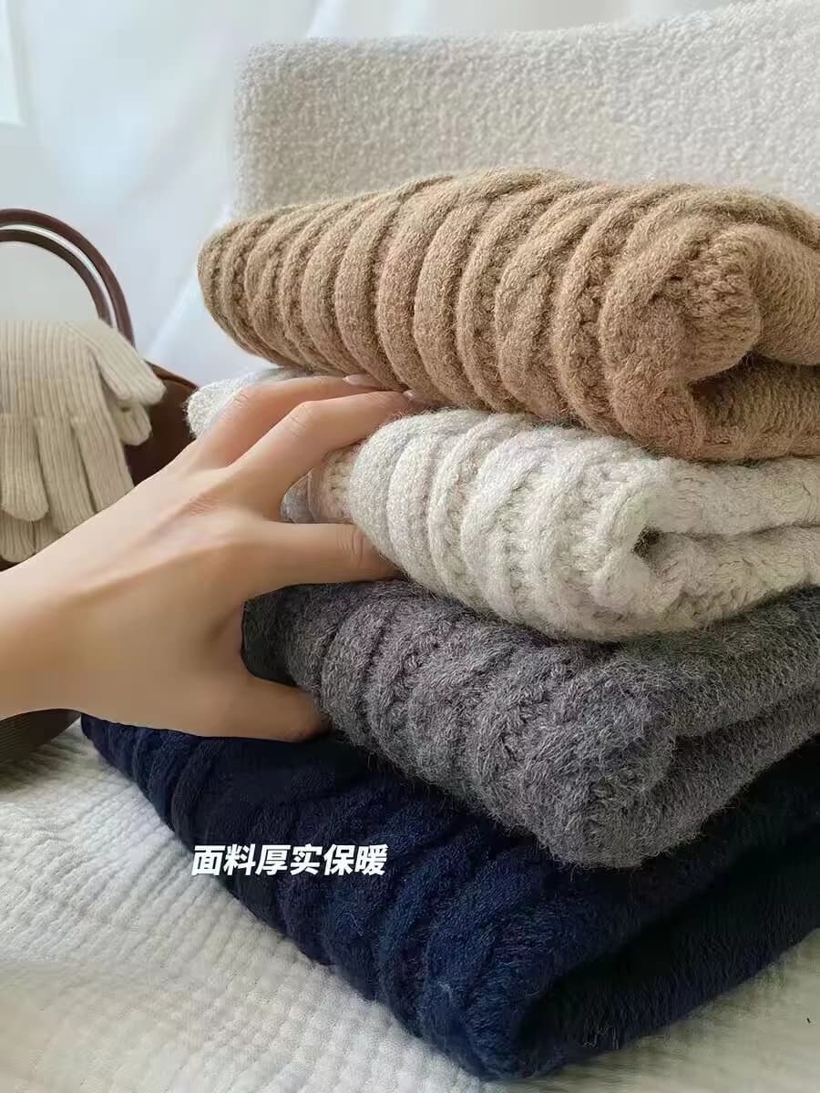 레트로 꽈배기 니트 조끼 스택 착용 어깨 여성 가을 새로운 루즈핏 소뿔 버클 폴로 칼라 스웨터 베스트 맨위 상세 이미지 4