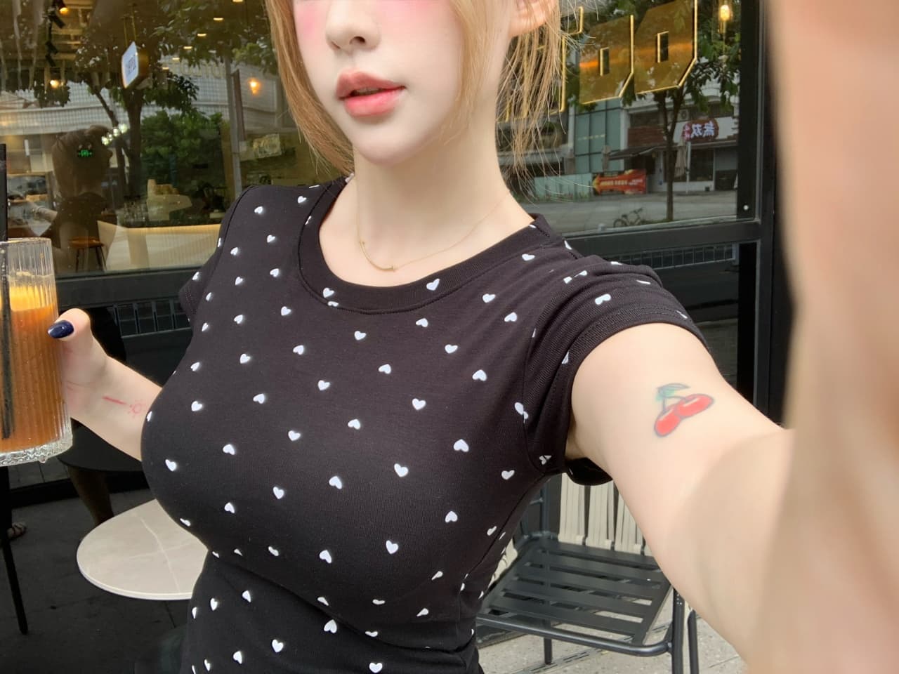 여름 디자인 센스 핫걸 몸매 가꾸기 Chic 긍정적 인 어깨 라운드 넥 복숭아 심장 프린트 반팔 벨트 가슴 패드 상세 이미지 24