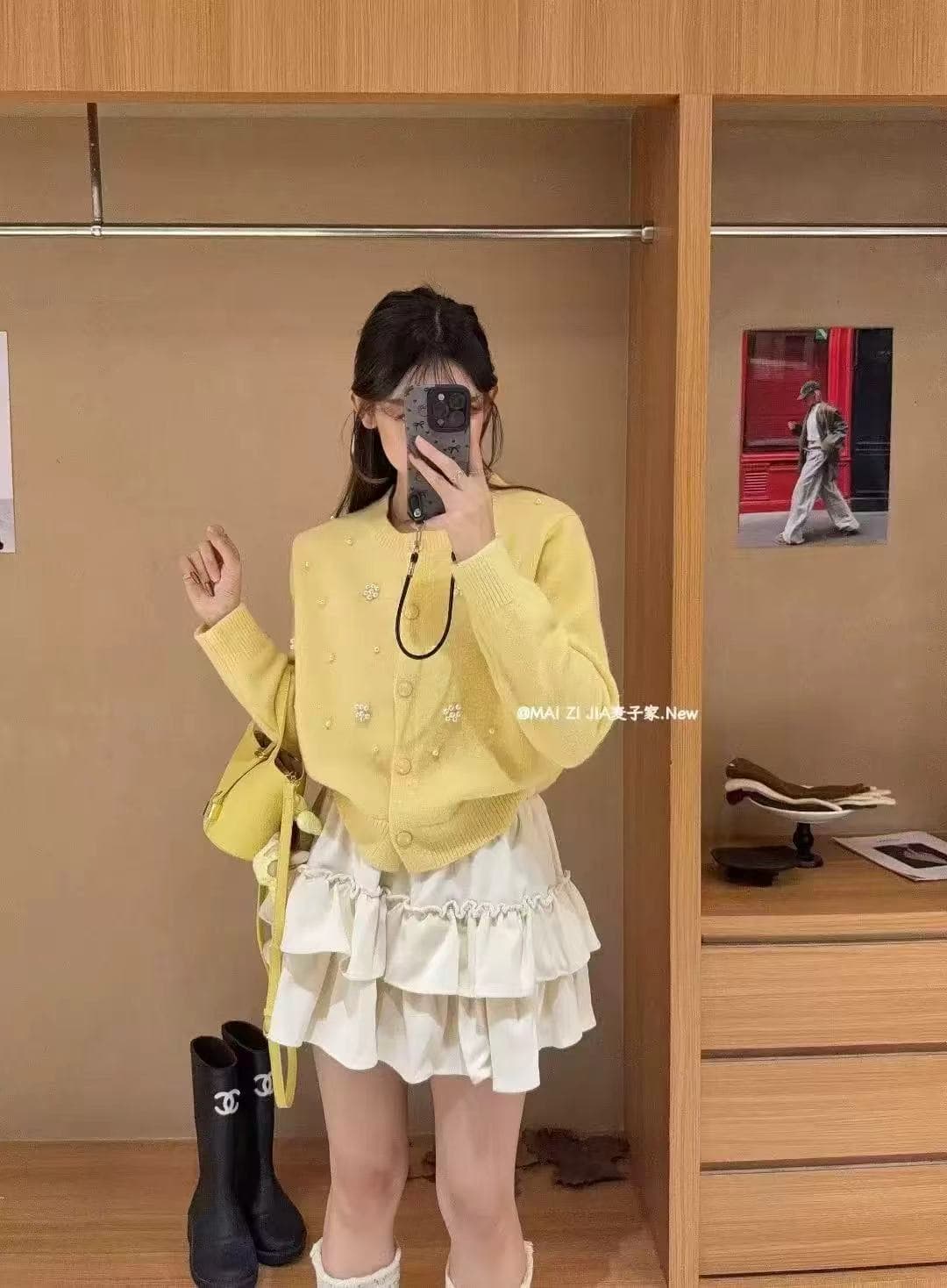 한 부서 니트 스웨터 여성 긴 소매 라운드 넥 진주 꽃 장식 달콤한 스타일 스웨터 여자 오픈 가디건 루즈핏 재고 있음 상세 이미지 16