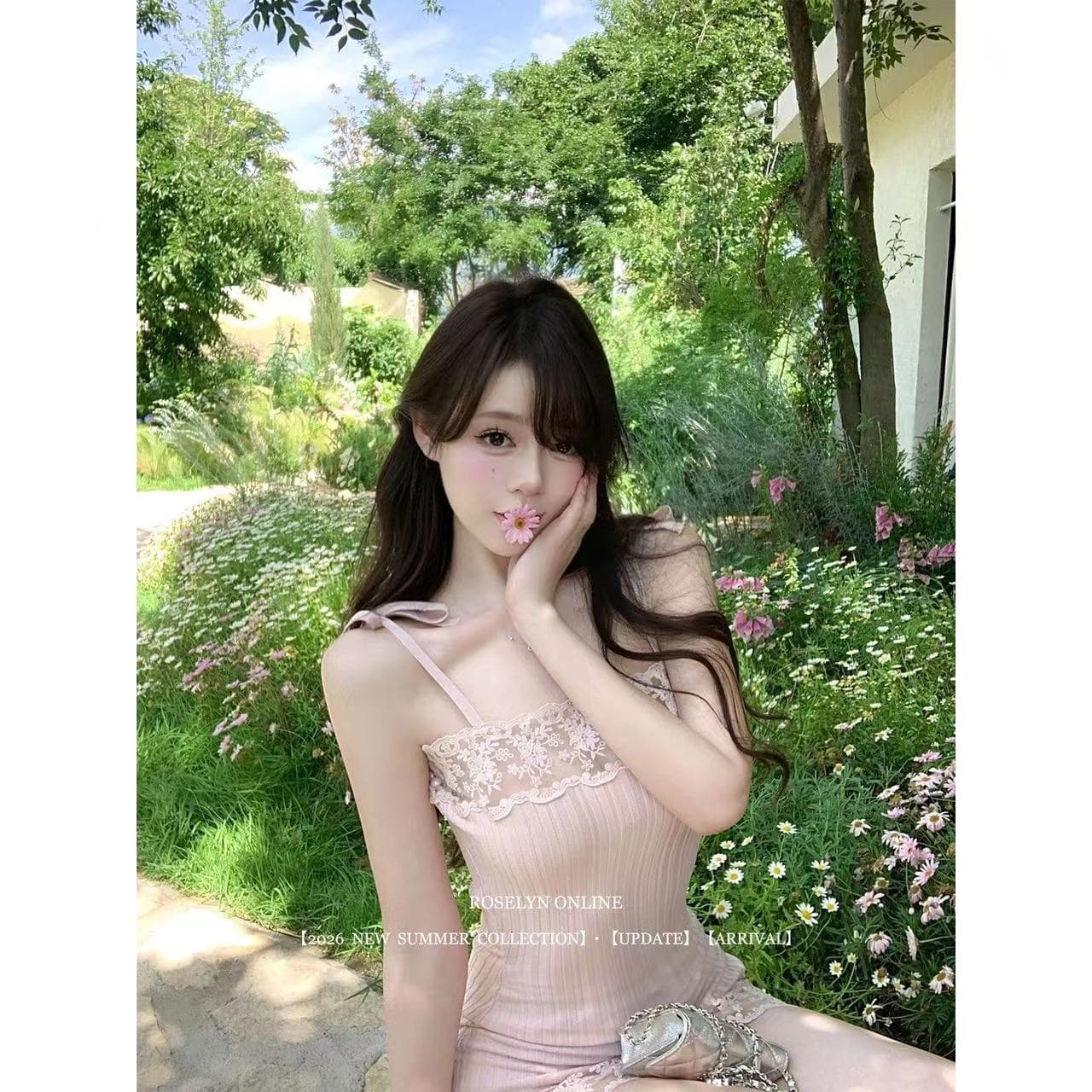 프랑스식 순수한 욕망 바람 레이스 레이스 슬립 여성 드레스 여름 달콤함 핑크색 타이트 스커트 몸매 가꾸기 슬림해 보이는 미니 스커트 상세 이미지 7
