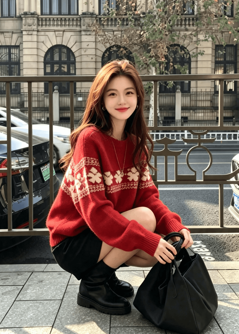 한국 동대문 공정한 섬 스웨터 겨울로 아름다운 옷 여성 의류 외국 가스 세련된 품격 상세 이미지 11