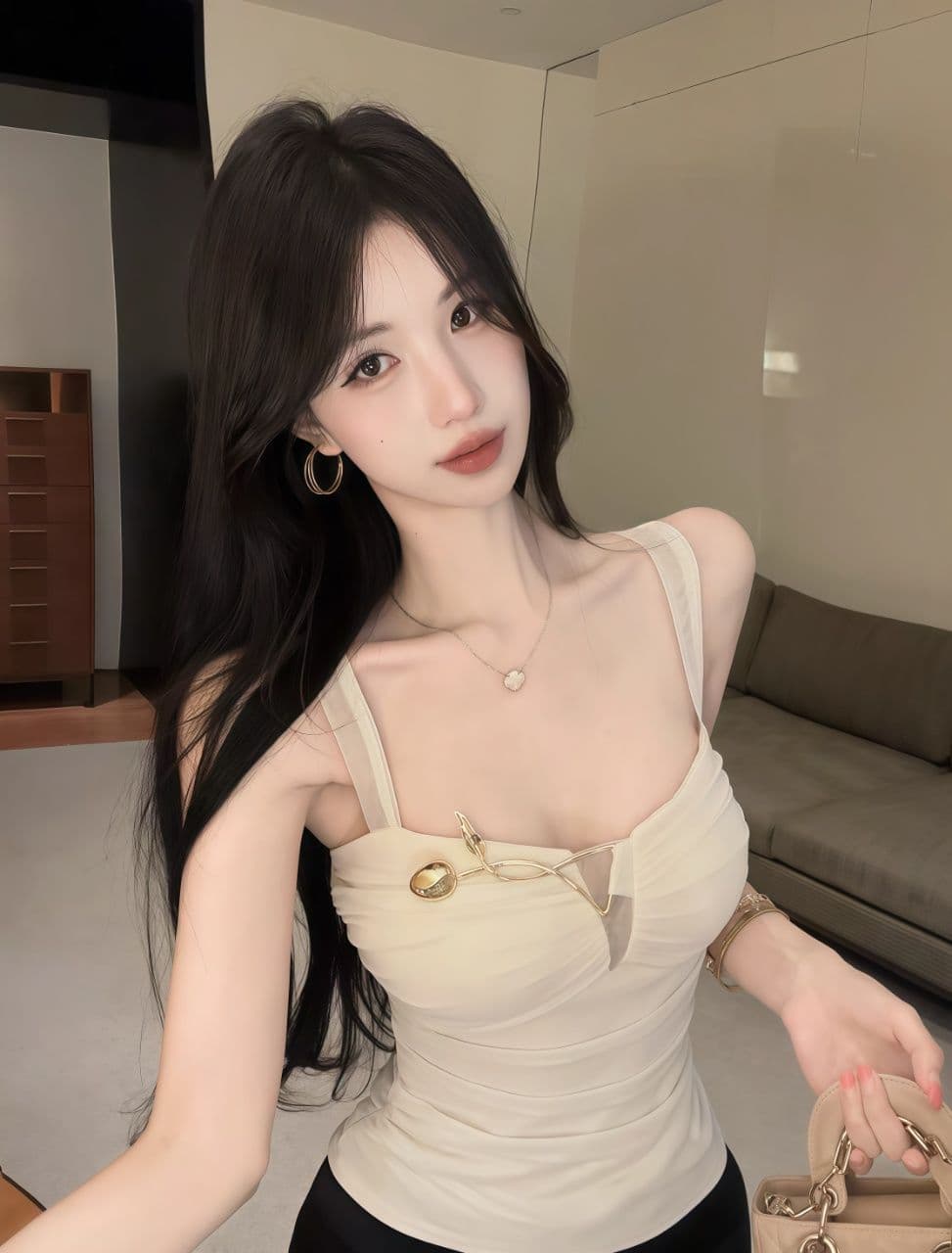 명문 여성 바람 망사 캐미솔 외출용 여름 핫걸 맨위 허리 수축 몸매 가꾸기 디자인 고급 센스 벨트 가슴 패드 상세 이미지 14