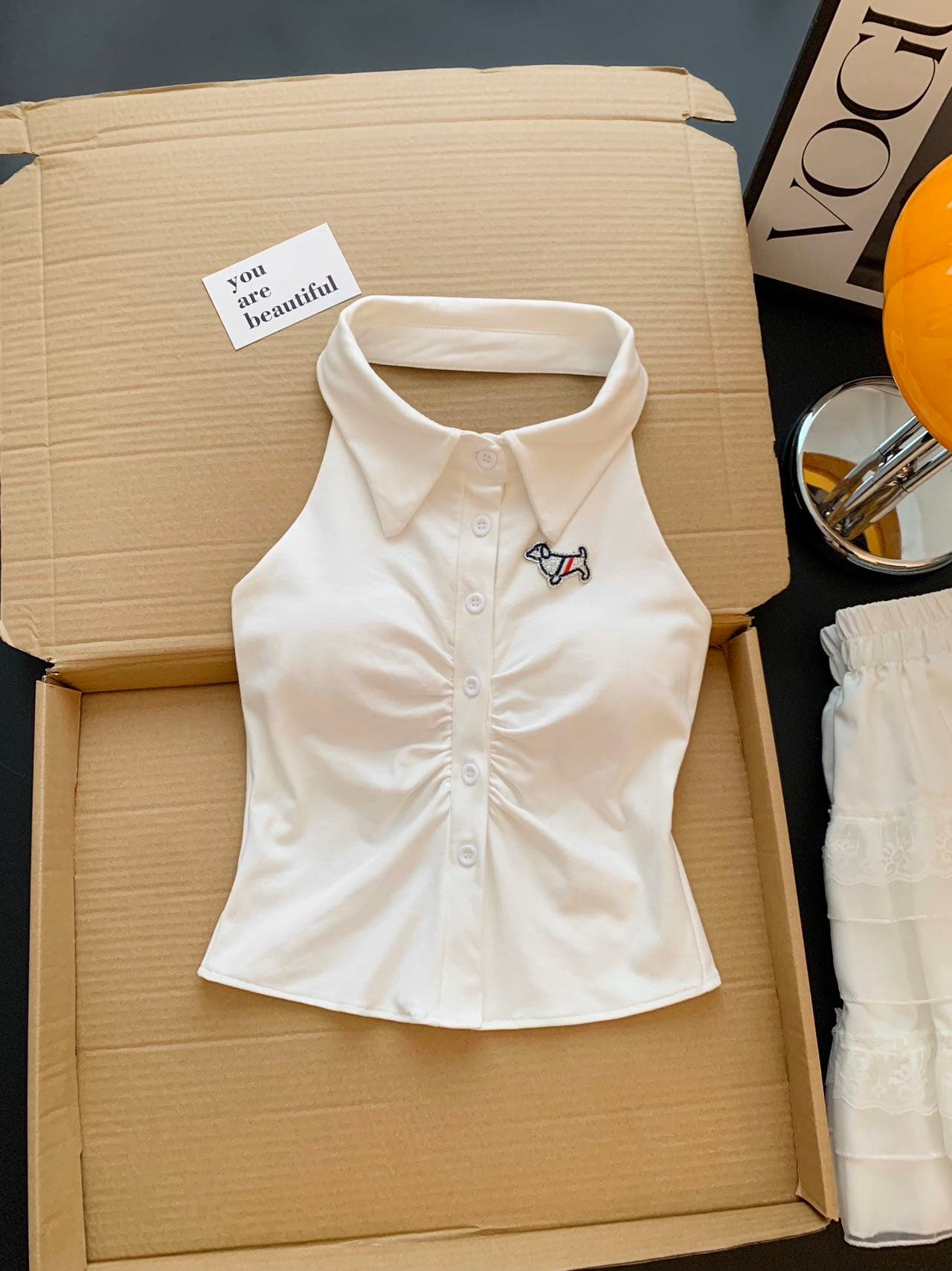 여름 새로운 순수한 욕망 바람 POLO 칼라 행침 목 스트라이프 조끼 디자인 센스 몸매 가꾸기 슬림해 보이는 다용도 맨위 상세 이미지 41