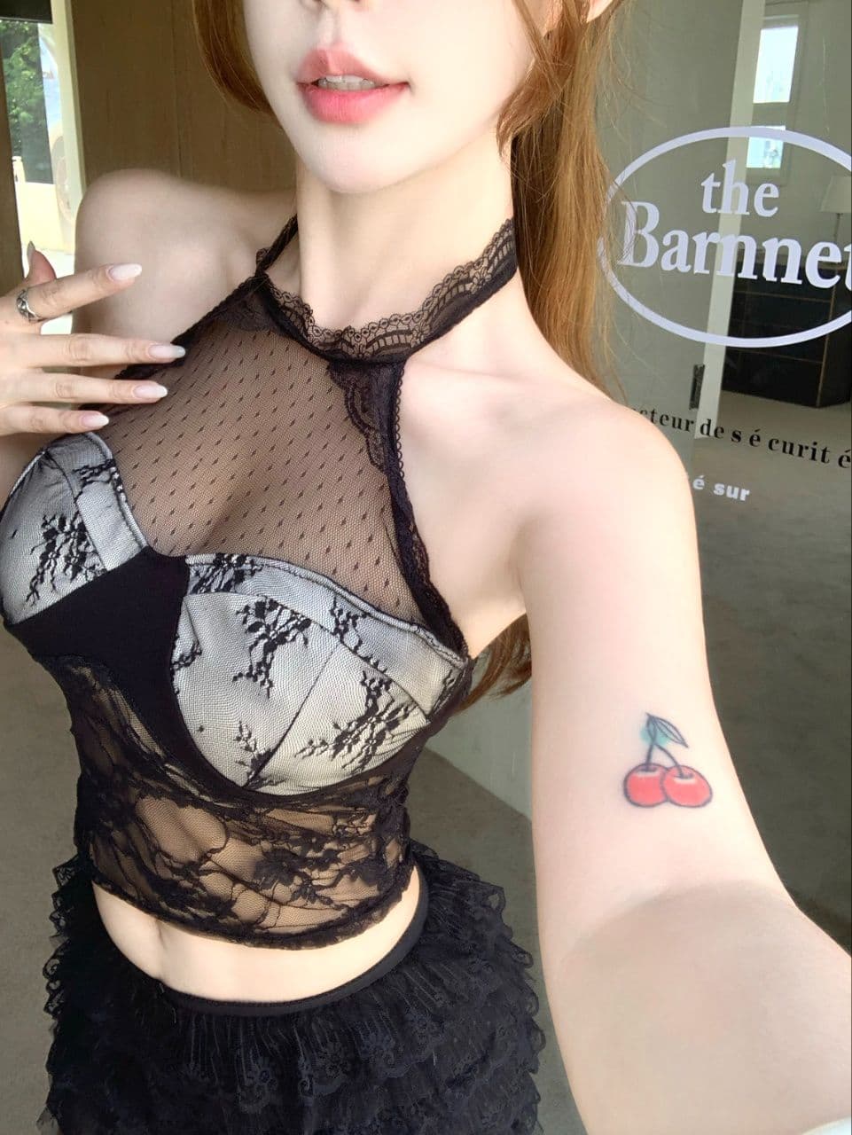 순수한 욕망 섹시함 레이스 레이스 행침 목 벨트 가슴 패드 캐미솔 여름 새로운 품격 몸매 가꾸기 슬림해 보이는 맨위 상세 이미지 15