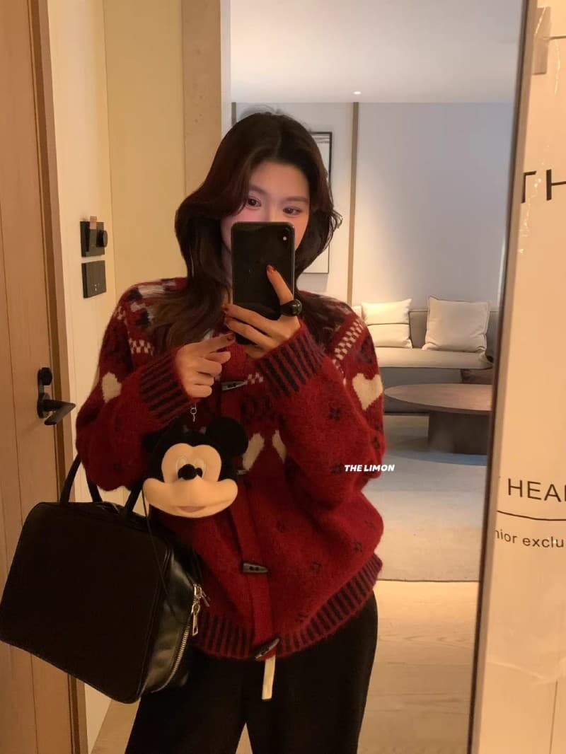 한 부서 무거운 작업 공정한 섬 소뿔 버클 스웨터 오픈 가디건 여성 슈퍼 잘 생긴 루즈핏 외국 가스 다용도 니트 재킷 맨위 상세 이미지 11