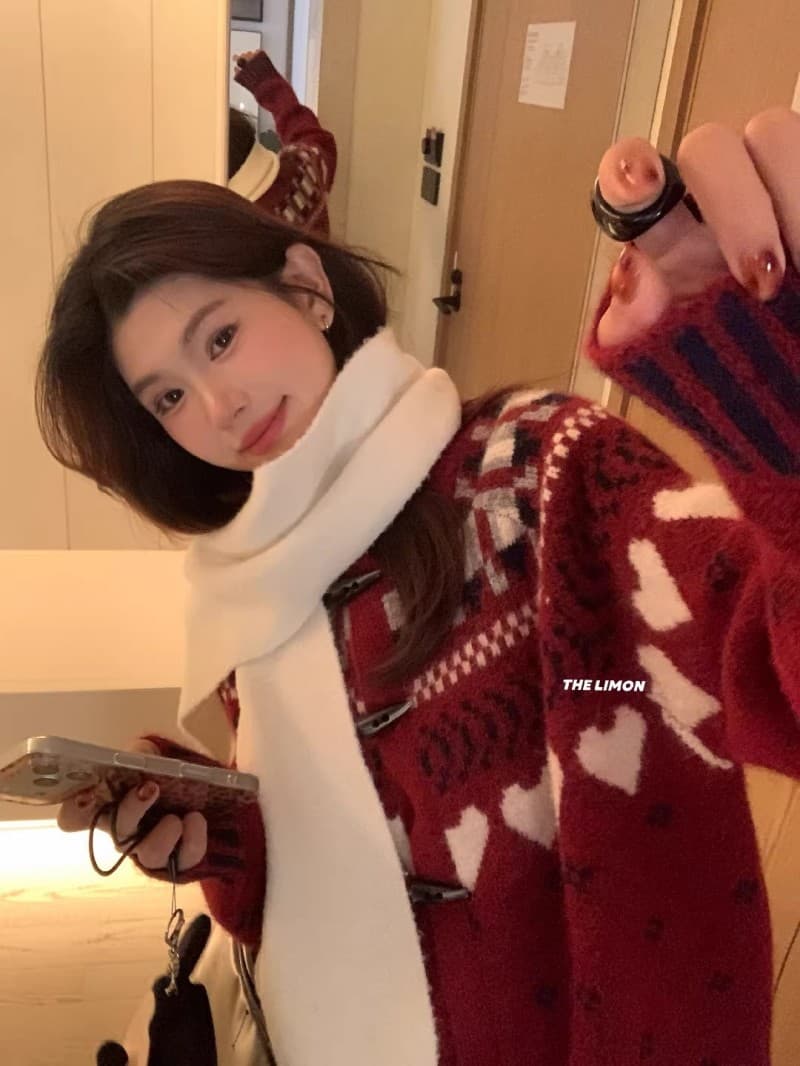 한 부서 무거운 작업 공정한 섬 소뿔 버클 스웨터 오픈 가디건 여성 슈퍼 잘 생긴 루즈핏 외국 가스 다용도 니트 재킷 맨위 상세 이미지 13
