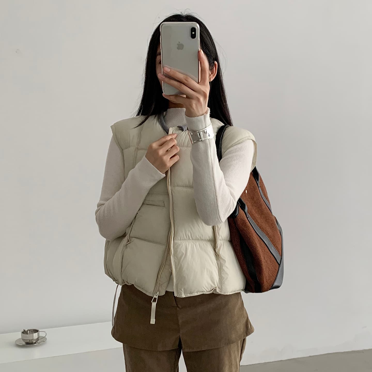 면 베스트 양면 착용 여성 코트 가을 겨울 패션 쇼트 스타일 외출용 두꺼운 스탠드 칼라 민소매 조끼 조끼 이미지 4