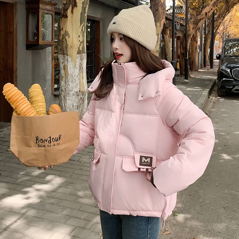 실사 빅 사이즈 면 의류 통통한 여동생 겨울 새로운 한국 스타일 루즈핏 두꺼운 패딩 재킷 작은 키 면 옷 상세 이미지 5