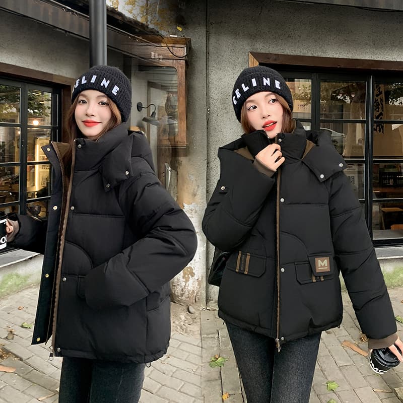 실사 빅 사이즈 면 의류 통통한 여동생 겨울 새로운 한국 스타일 루즈핏 두꺼운 패딩 재킷 작은 키 면 옷 상세 이미지 25