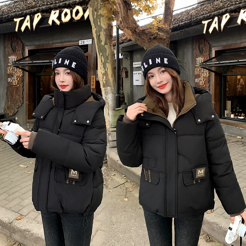 실사 빅 사이즈 면 의류 통통한 여동생 겨울 새로운 한국 스타일 루즈핏 두꺼운 패딩 재킷 작은 키 면 옷 상세 이미지 26