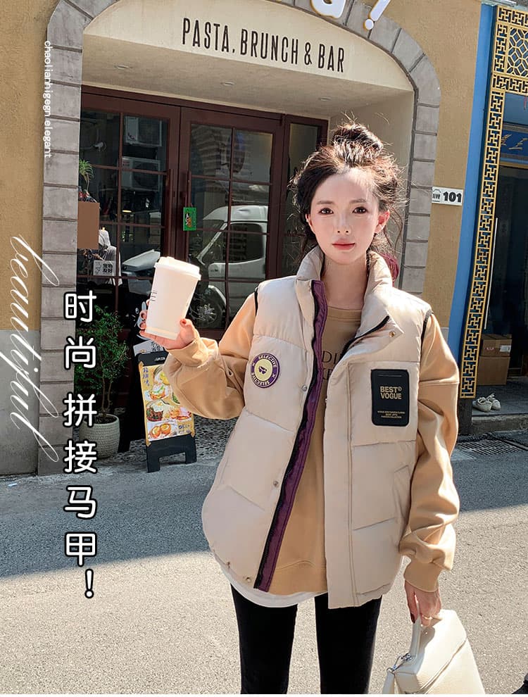 2026 새로운 양면 착용 모피 베스트 체크무늬 질감 환경 보호 모피 재킷 디자인 센스 다용도 가을 겨울 맨위 상세 이미지 2