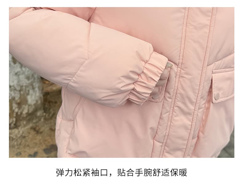 실사 빅 사이즈 면 의류 통통한 여동생 겨울 새로운 한국 스타일 루즈핏 두꺼운 패딩 재킷 작은 키 면 옷 상세 이미지 11