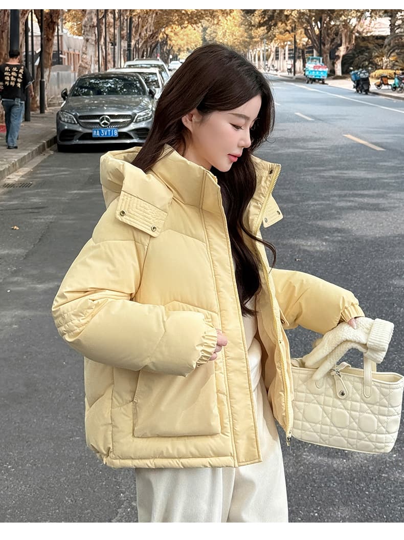실사 빅 사이즈 면 의류 통통한 여동생 겨울 새로운 한국 스타일 루즈핏 두꺼운 패딩 재킷 작은 키 면 옷 상세 이미지 26