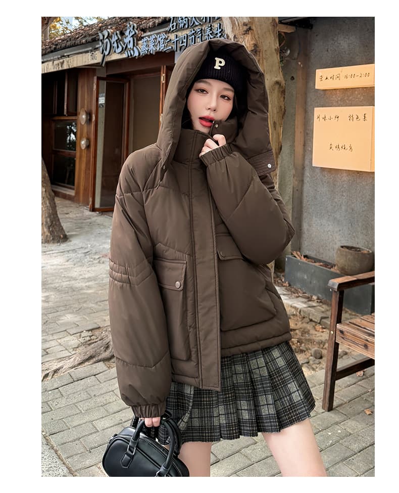 실사 빅 사이즈 면 의류 통통한 여동생 겨울 새로운 한국 스타일 루즈핏 두꺼운 패딩 재킷 작은 키 면 옷 상세 이미지 30
