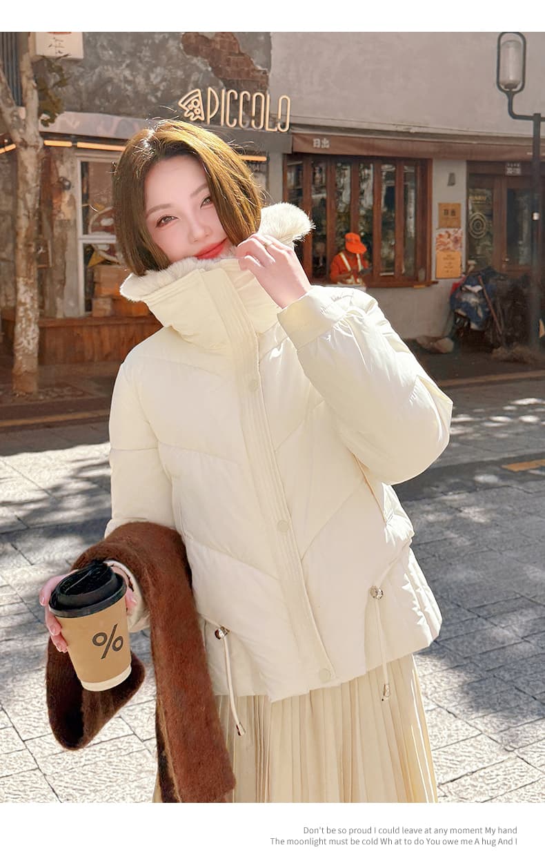 실사 빅 사이즈 면 의류 통통한 여동생 겨울 새로운 한국 스타일 루즈핏 두꺼운 패딩 재킷 작은 키 면 옷 상세 이미지 19