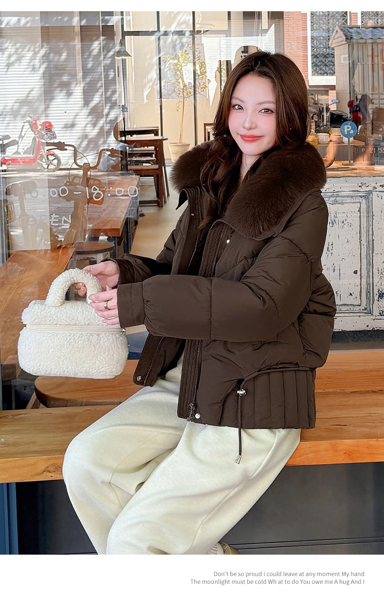 실사 빅 사이즈 면 의류 통통한 여동생 겨울 새로운 한국 스타일 루즈핏 두꺼운 패딩 재킷 작은 키 면 옷 상세 이미지 26