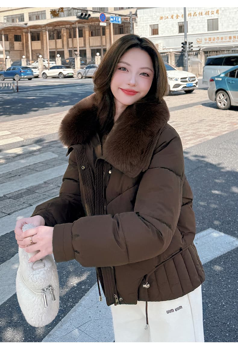실사 빅 사이즈 면 의류 통통한 여동생 겨울 새로운 한국 스타일 루즈핏 두꺼운 패딩 재킷 작은 키 면 옷 상세 이미지 27