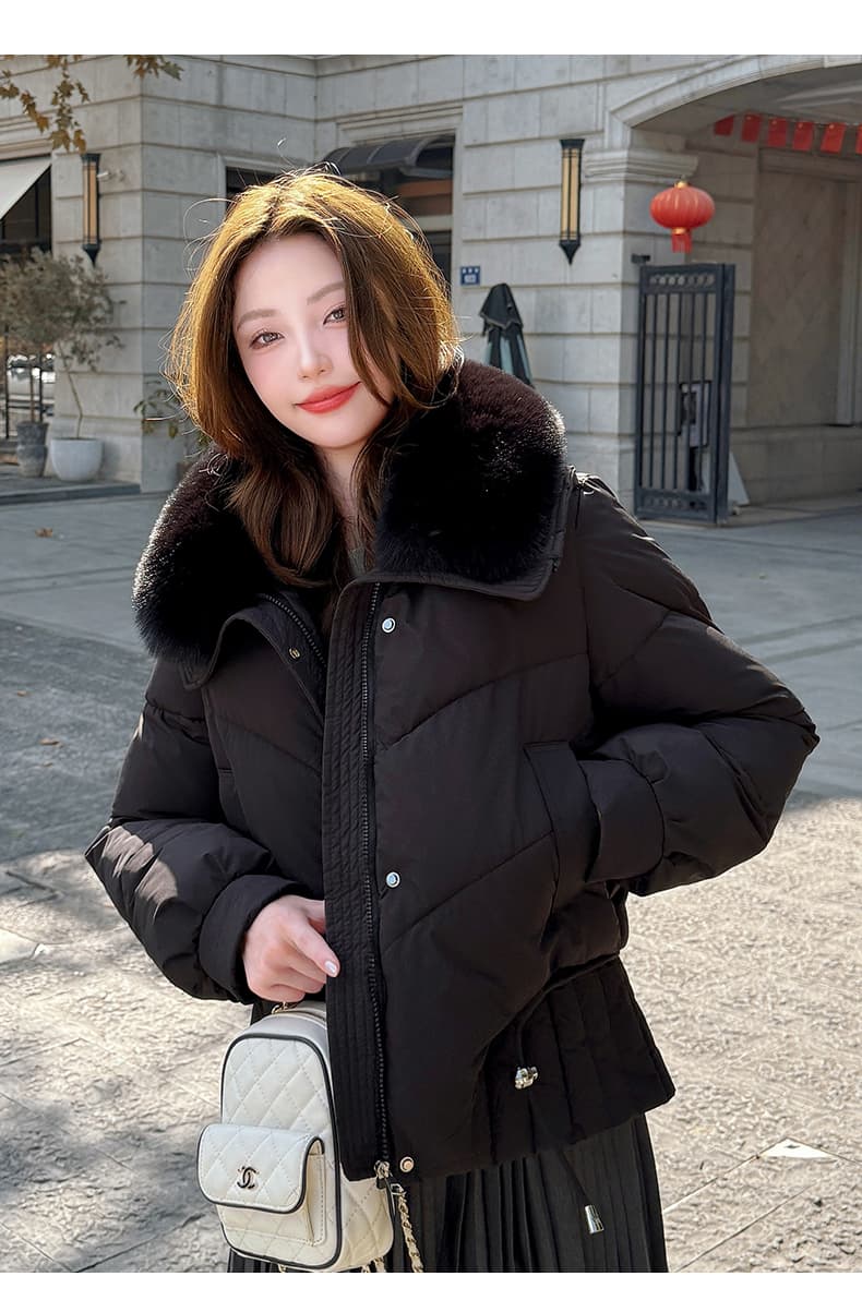 실사 빅 사이즈 면 의류 통통한 여동생 겨울 새로운 한국 스타일 루즈핏 두꺼운 패딩 재킷 작은 키 면 옷 상세 이미지 33