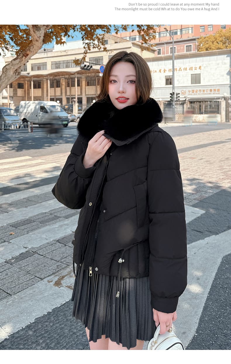 실사 빅 사이즈 면 의류 통통한 여동생 겨울 새로운 한국 스타일 루즈핏 두꺼운 패딩 재킷 작은 키 면 옷 상세 이미지 34