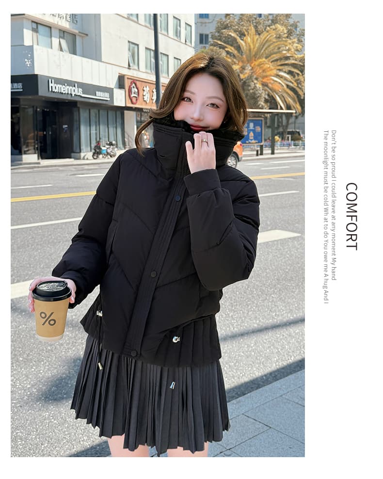 실사 빅 사이즈 면 의류 통통한 여동생 겨울 새로운 한국 스타일 루즈핏 두꺼운 패딩 재킷 작은 키 면 옷 상세 이미지 35