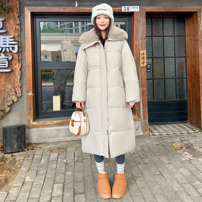 빅 사이즈 여성 의류 겨울 2026 새로운 면 의류 재킷 중 섹션 디자인 센스 패션 다용도 루즈핏 면 의류 이미지 3