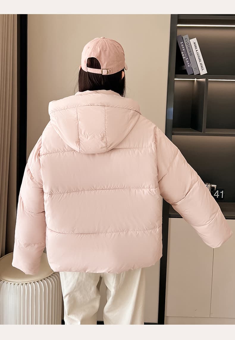 실사 빅 사이즈 면 의류 통통한 여동생 겨울 새로운 한국 스타일 루즈핏 두꺼운 패딩 재킷 작은 키 면 옷 상세 이미지 29