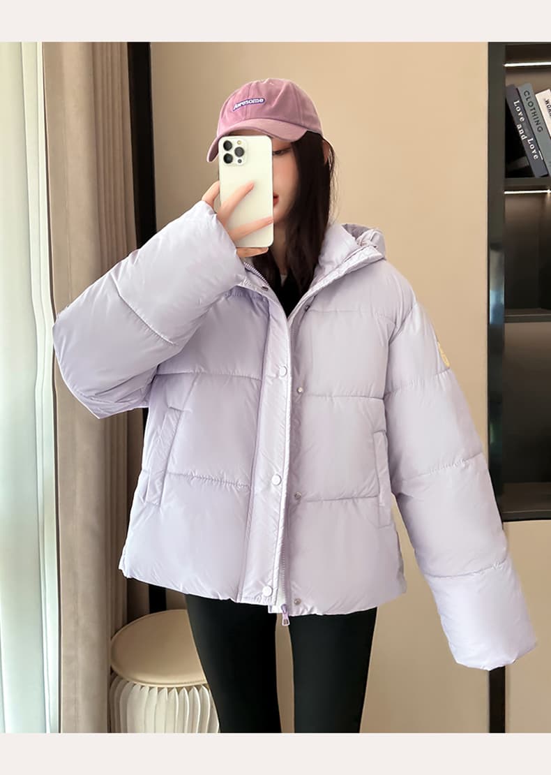 실사 빅 사이즈 면 의류 통통한 여동생 겨울 새로운 한국 스타일 루즈핏 두꺼운 패딩 재킷 작은 키 면 옷 상세 이미지 30