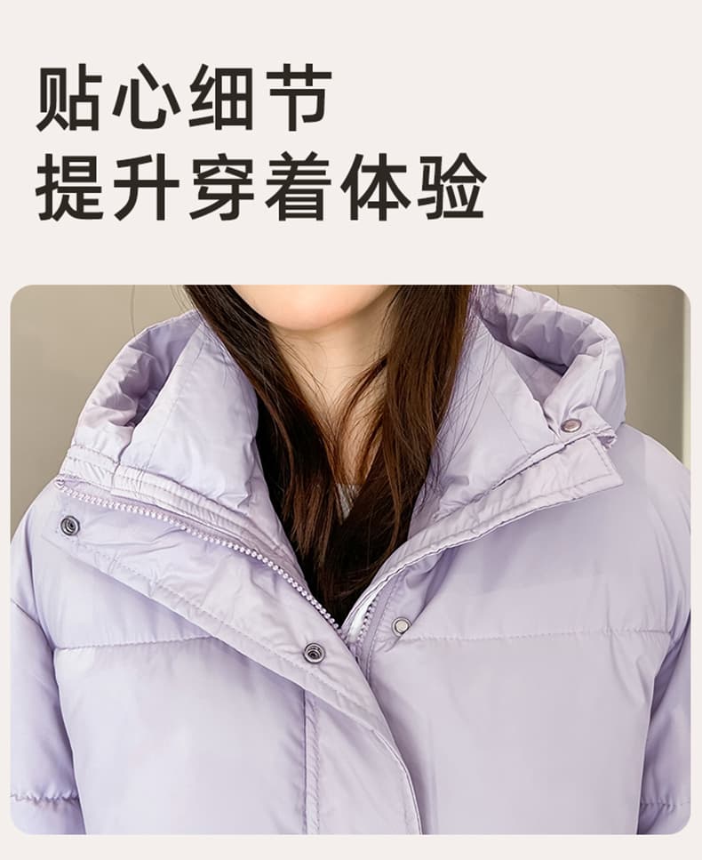 실사 빅 사이즈 면 의류 통통한 여동생 겨울 새로운 한국 스타일 루즈핏 두꺼운 패딩 재킷 작은 키 면 옷 상세 이미지 36