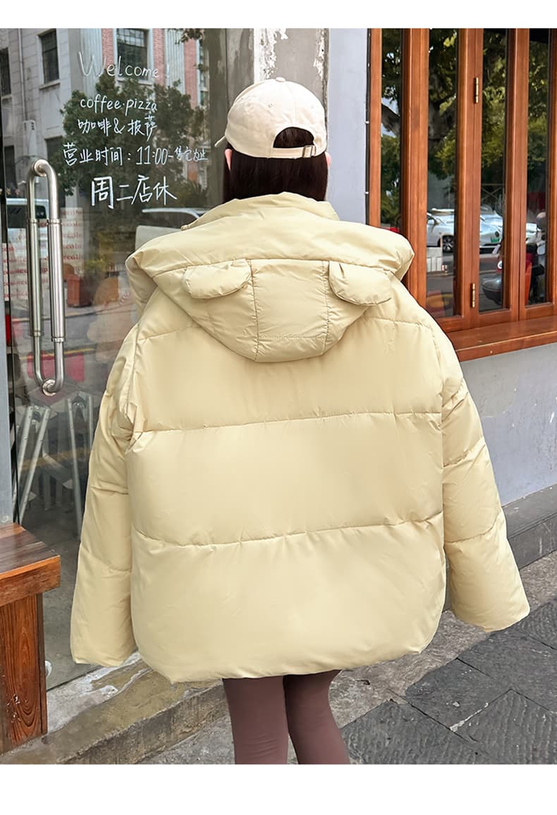 실사 빅 사이즈 면 의류 통통한 여동생 겨울 새로운 한국 스타일 루즈핏 두꺼운 패딩 재킷 작은 키 면 옷 상세 이미지 36