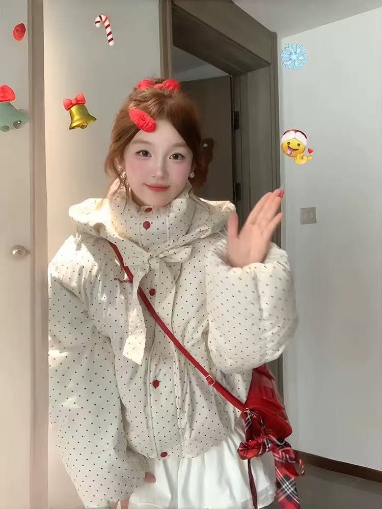 실사 빅 사이즈 면 의류 통통한 여동생 겨울 새로운 한국 스타일 루즈핏 두꺼운 패딩 재킷 작은 키 면 옷 상세 이미지 4