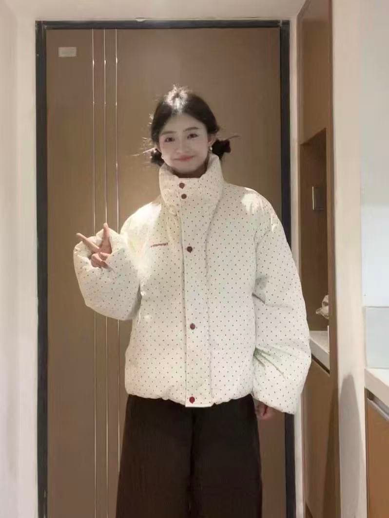실사 빅 사이즈 면 의류 통통한 여동생 겨울 새로운 한국 스타일 루즈핏 두꺼운 패딩 재킷 작은 키 면 옷 상세 이미지 9