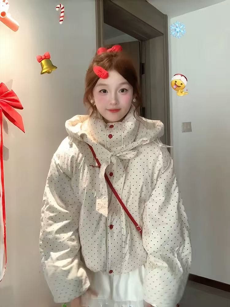 실사 빅 사이즈 면 의류 통통한 여동생 겨울 새로운 한국 스타일 루즈핏 두꺼운 패딩 재킷 작은 키 면 옷 상세 이미지 10