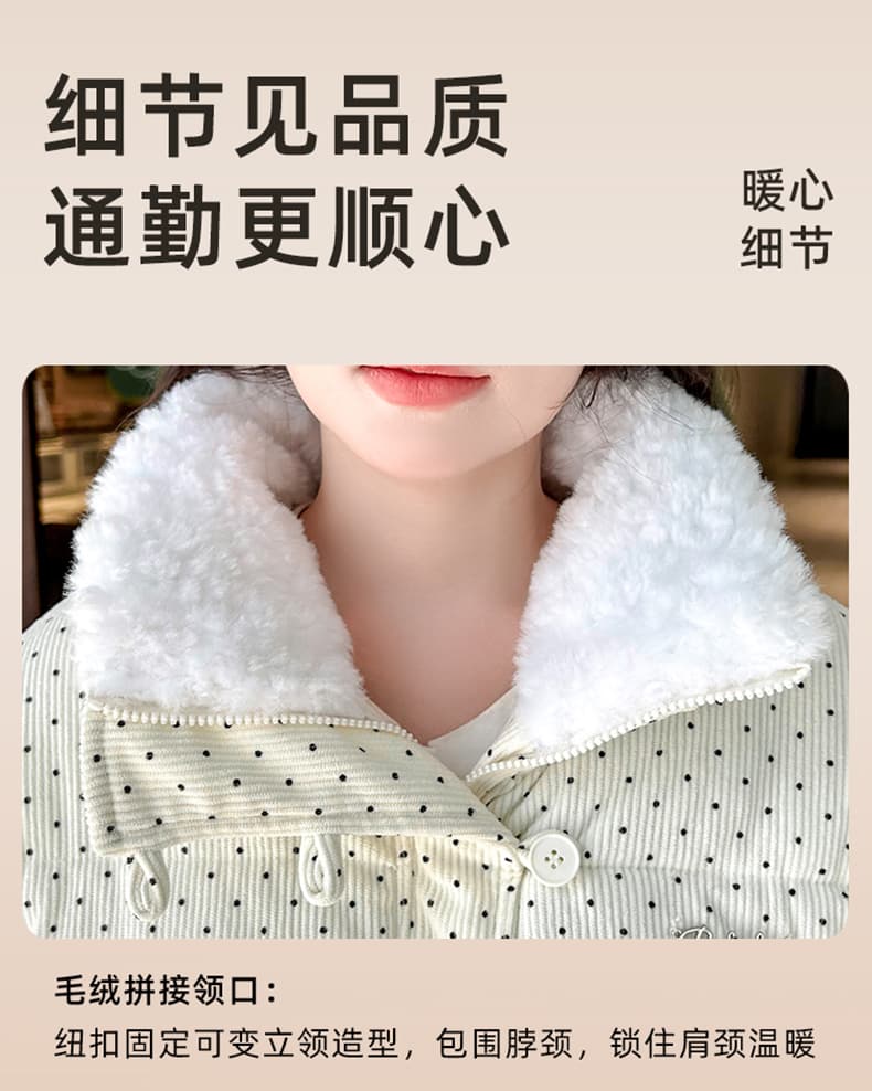 실사 빅 사이즈 면 의류 통통한 여동생 겨울 새로운 한국 스타일 루즈핏 두꺼운 패딩 재킷 작은 키 면 옷 상세 이미지 5