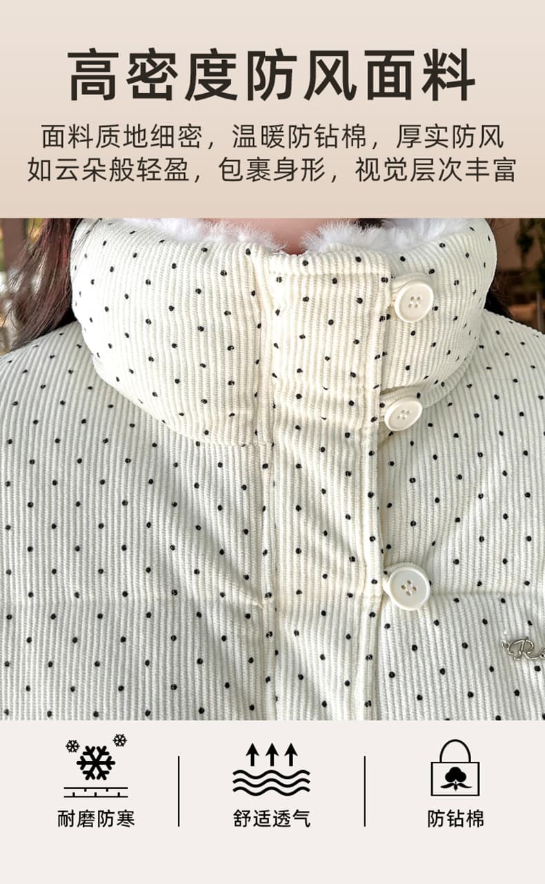 실사 빅 사이즈 면 의류 통통한 여동생 겨울 새로운 한국 스타일 루즈핏 두꺼운 패딩 재킷 작은 키 면 옷 상세 이미지 8