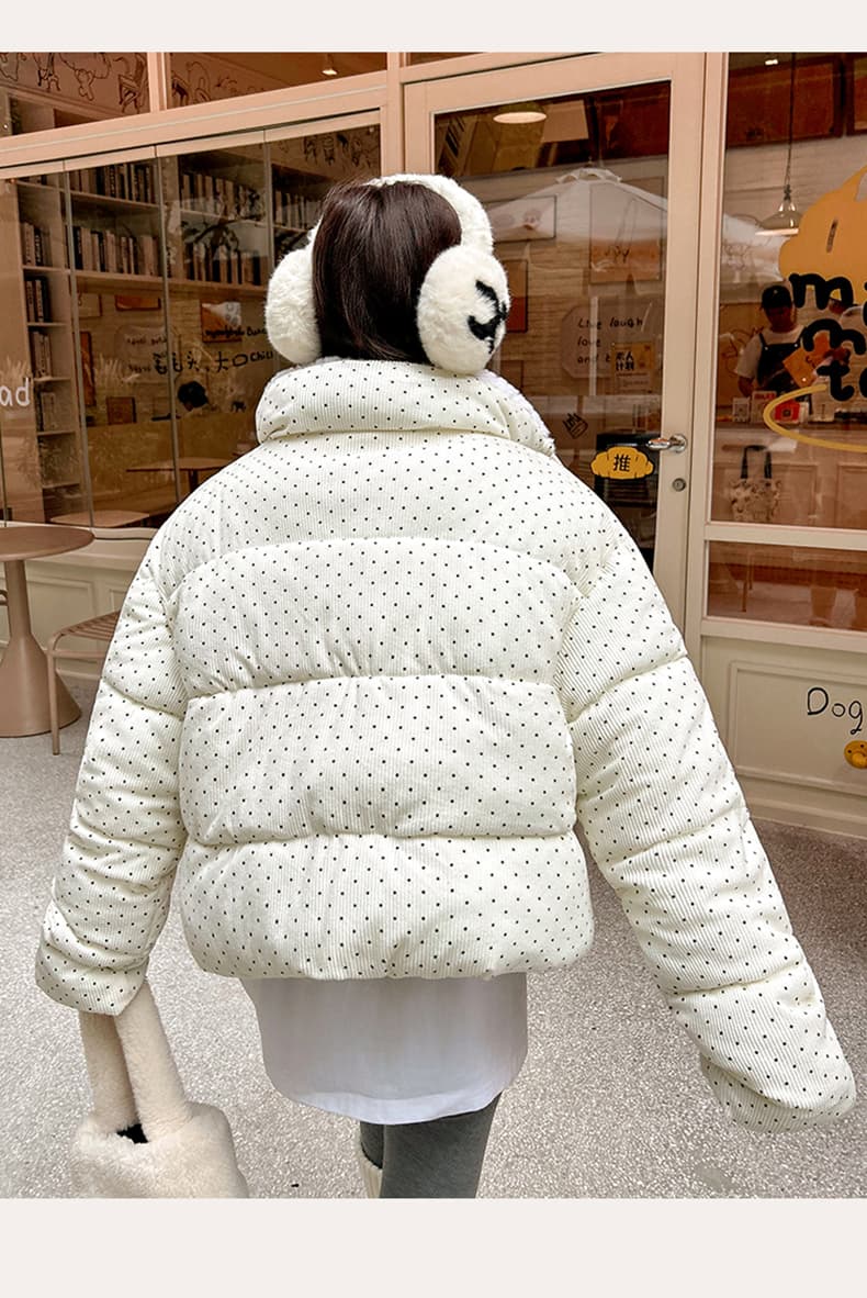 실사 빅 사이즈 면 의류 통통한 여동생 겨울 새로운 한국 스타일 루즈핏 두꺼운 패딩 재킷 작은 키 면 옷 상세 이미지 18