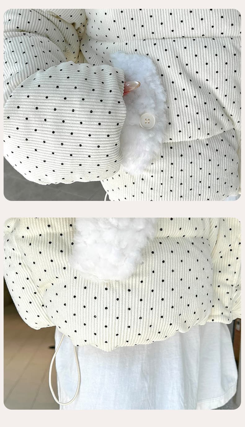 실사 빅 사이즈 면 의류 통통한 여동생 겨울 새로운 한국 스타일 루즈핏 두꺼운 패딩 재킷 작은 키 면 옷 상세 이미지 21