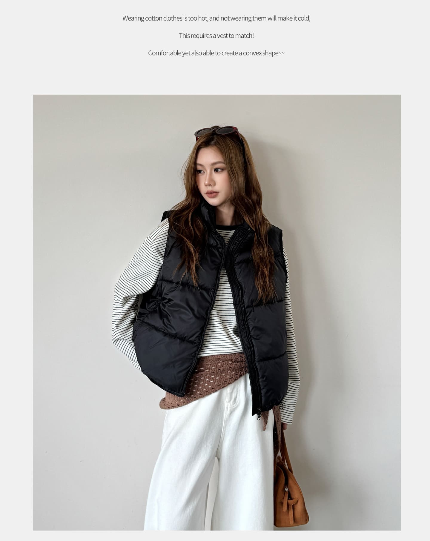 면 베스트 여성 코트 가을 겨울 2026 새로운 패션 쇼트 스타일 외출용 두꺼운 스탠드 칼라 민소매 조끼 조끼 상세 이미지 2