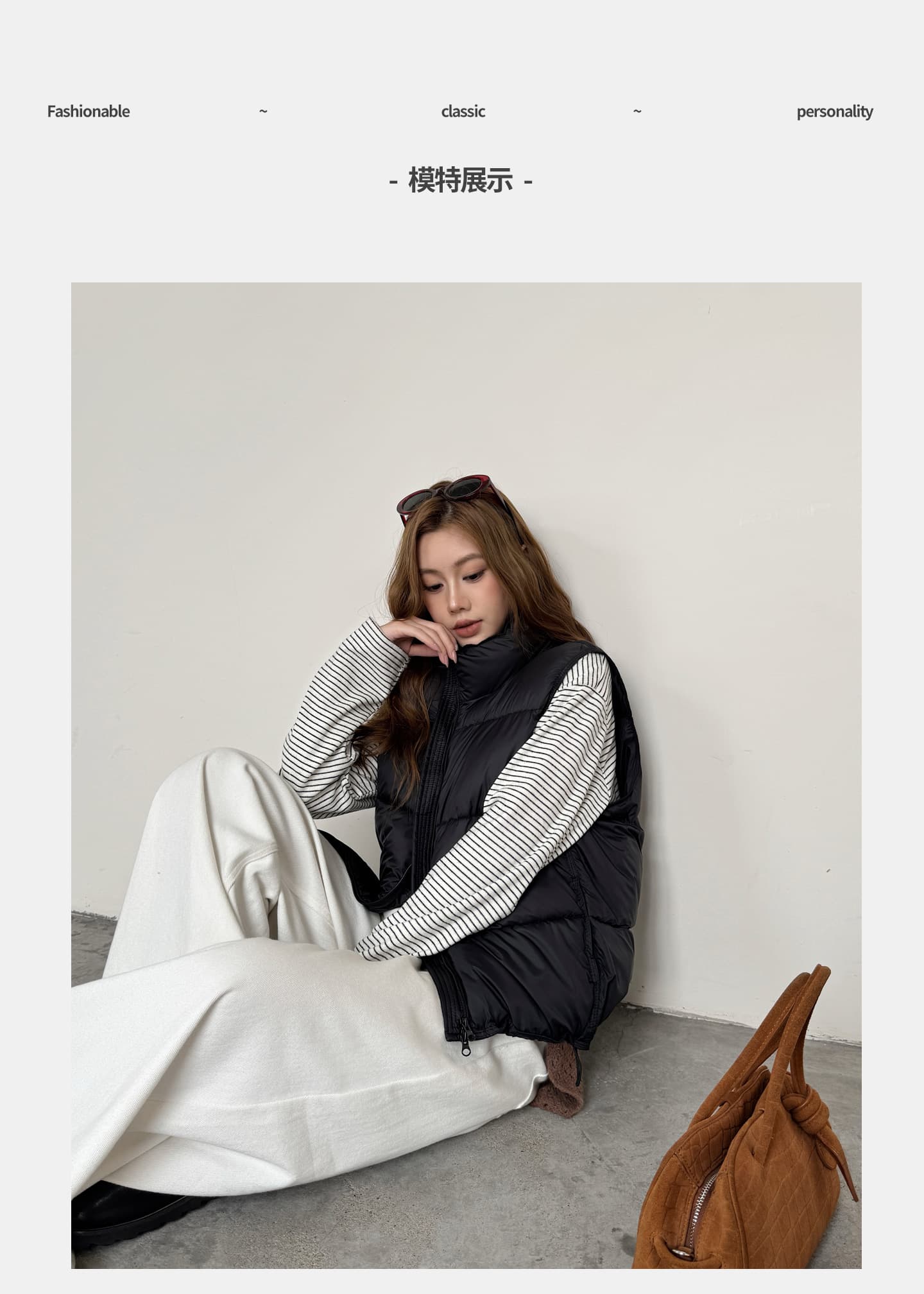 면 베스트 여성 코트 가을 겨울 2026 새로운 패션 쇼트 스타일 외출용 두꺼운 스탠드 칼라 민소매 조끼 조끼 상세 이미지 10