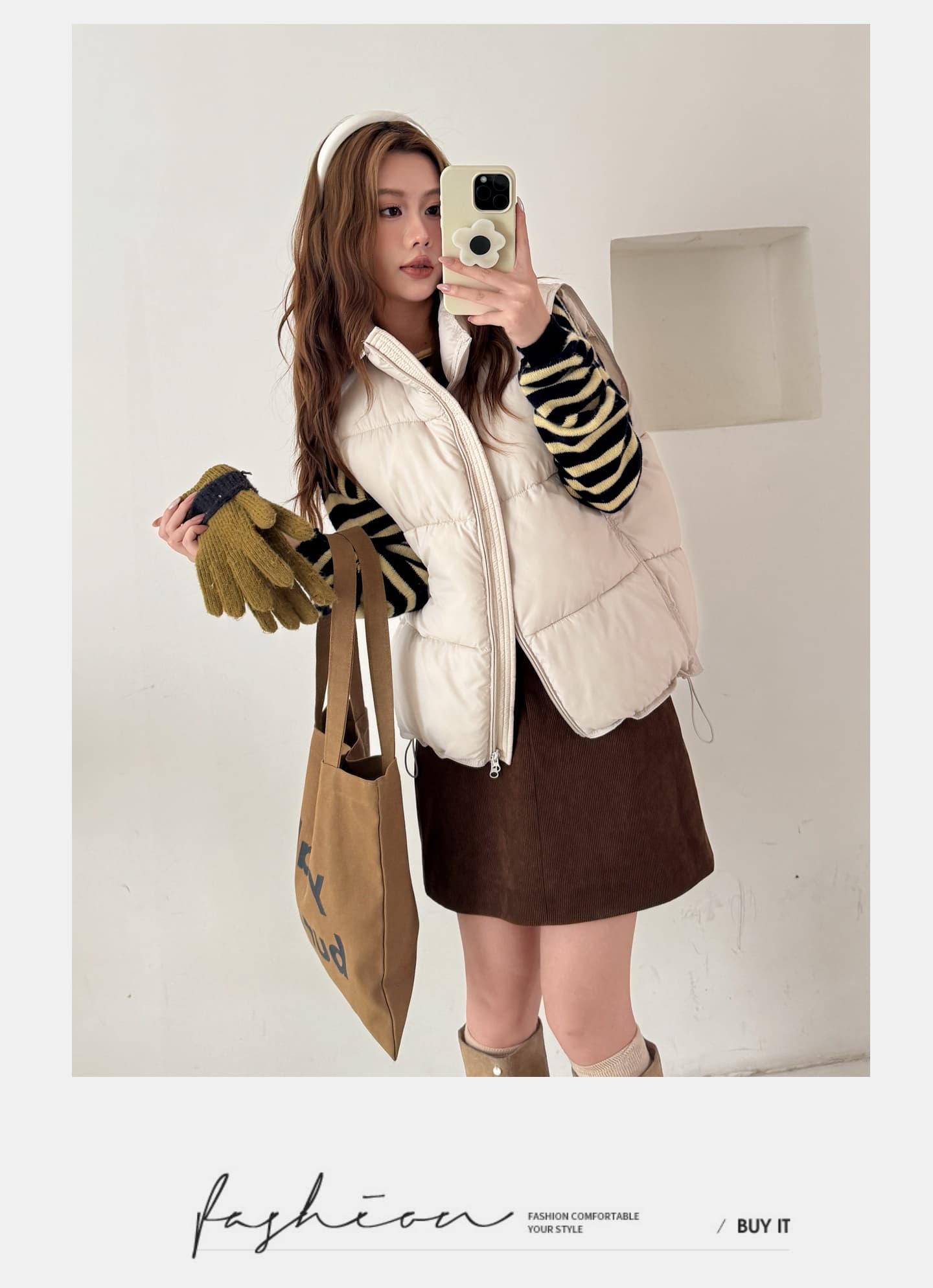 면 베스트 여성 코트 가을 겨울 2026 새로운 패션 쇼트 스타일 외출용 두꺼운 스탠드 칼라 민소매 조끼 조끼 상세 이미지 22