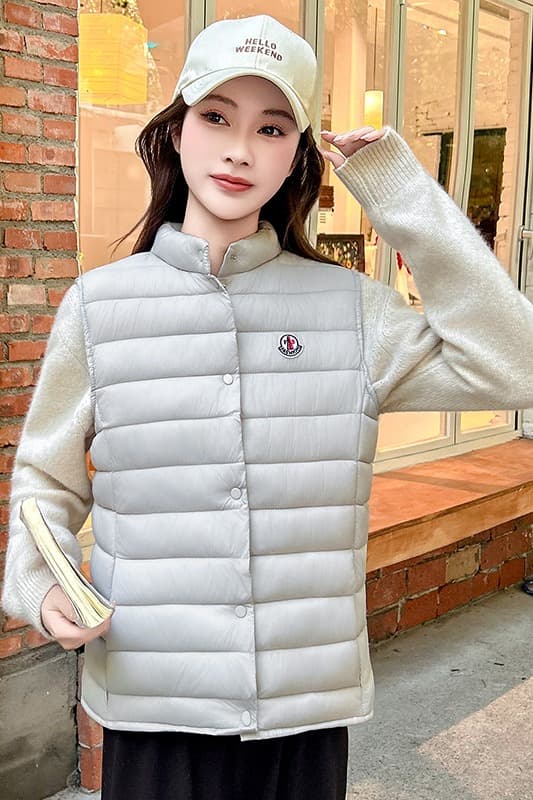 한국 스타일 스탠드 칼라 베스트 여성 짧은 얇고 가벼운 트렌드 스탠드 칼라 캐주얼 겨울 조끼 트렌디 이미지 6