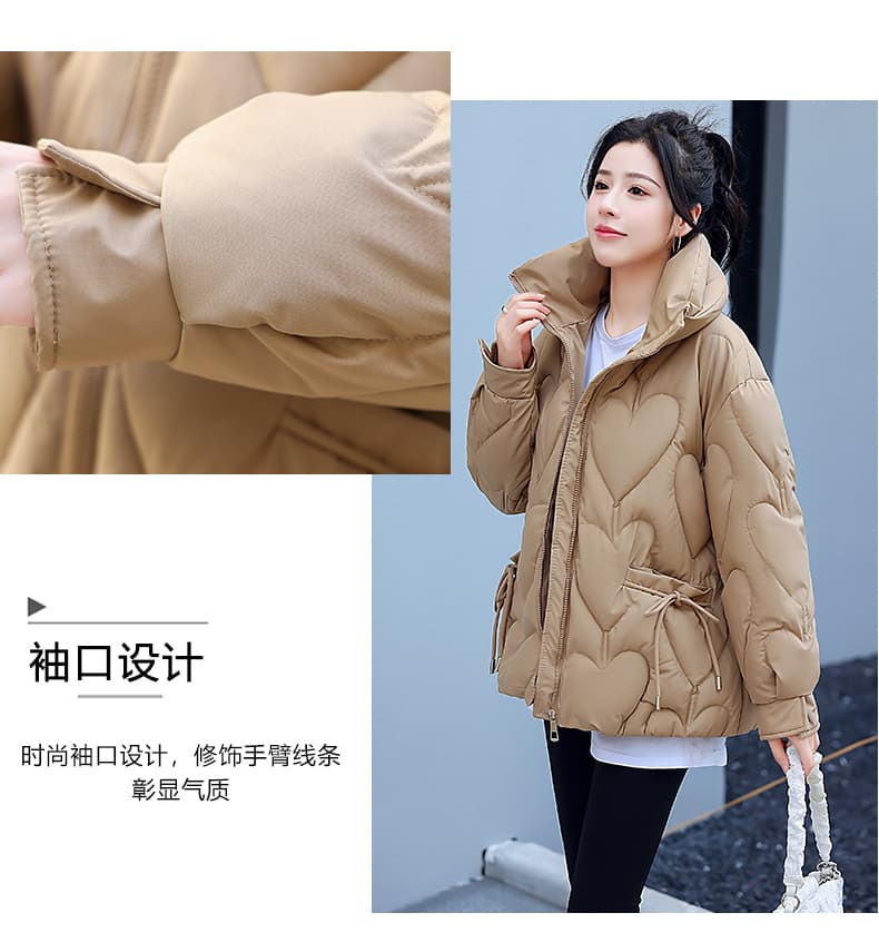 실사 빅 사이즈 면 의류 통통한 여동생 겨울 새로운 한국 스타일 루즈핏 두꺼운 패딩 재킷 작은 키 면 옷 상세 이미지 6