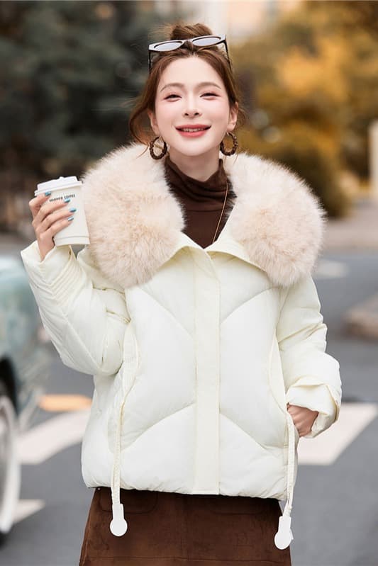실사 빅 사이즈 면 의류 통통한 여동생 겨울 새로운 한국 스타일 루즈핏 두꺼운 패딩 재킷 작은 키 면 옷 이미지 6