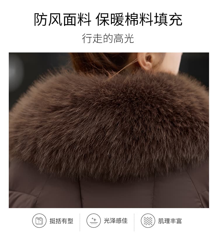 실사 빅 사이즈 면 의류 통통한 여동생 겨울 새로운 한국 스타일 루즈핏 두꺼운 패딩 재킷 작은 키 면 옷 상세 이미지 10