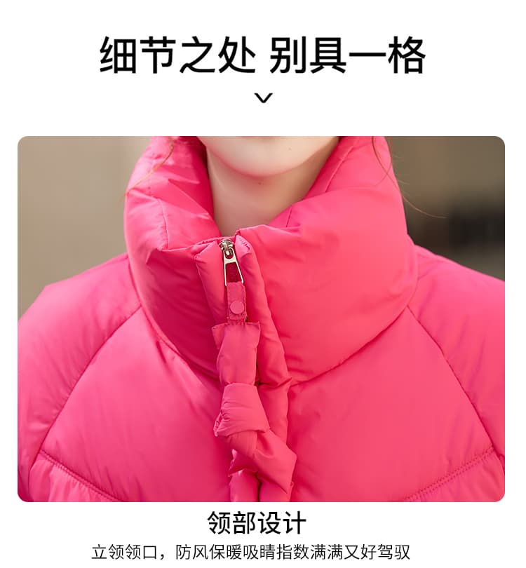 실사 빅 사이즈 면 의류 통통한 여동생 겨울 새로운 한국 스타일 루즈핏 두꺼운 패딩 재킷 작은 키 면 옷 상세 이미지 10
